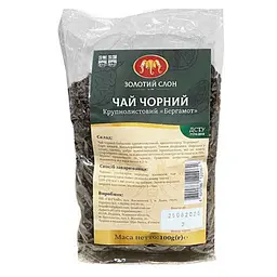 Чай чорний Золотий Слон Бергамот крупнолистовий 100 г