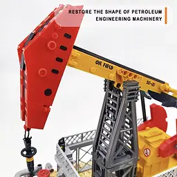 Конструктор нафтова насосна машина Jie Star Oil Pumping machine інженерний конструктор, нафтовий насос, конструктор для дітей та дорослих, 666 деталей - мініатюра 6