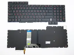 Клавіатура для ASUS GX700, GX700VO (UA + RU Black з підсвічуванням). Оригінал.