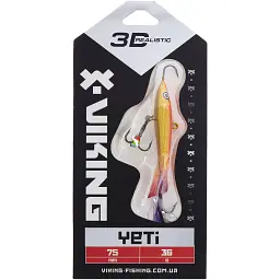 Балансир Viking Fishing Yeti Ice Jig 75mm 36.0g #8 Candle Flame - мініатюра 2