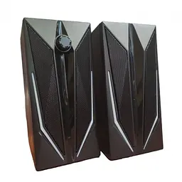 Комп'ютерні колонки акустика 2.0 USB Music D9 MJ-200 з RGB-підсвіткою - мініатюра 2