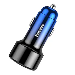 Автомобільний зарядний пристрій Baseus Magic Series QC with Display 1USB + 1Type-C CCMLC2OC-03 Blue - мініатюра 2