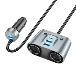Автомобільний зарядний - розгалужувач HOCO Z51 Establisher 2-in-1 cigarette lighter 147W