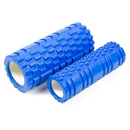 Масажний ролик EasyFit Grid Roller Double 33 см Синій - мініатюра 2