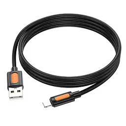 Дата кабель Borofone BX114 Structure USB to Lightning 2.4A (1m) Black - мініатюра 4
