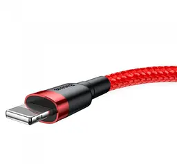Кабель Baseus Cafule Series Cable USB to Lightning 2A 3m CALKLF-R09 Red - мініатюра 3