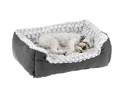 Лежак для собак і котів Ferplast Sweetie 55 зі штучним хутром сірий 55x48x18 см 81064599 - мініатюра 7