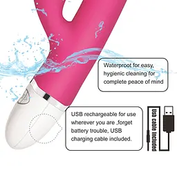 Вібратор-кролик Lovetoy Dreamer II 21.5х3.5 см рожевий - мініатюра 14