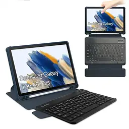 Чохол BeCover 360° Rotatable з бездротовою клавіатурою для Samsung Galaxy Tab A9 Plus SM-X210/SM-X215/SM-X216 11.0" Deep Blue (710330) - мініатюра 3
