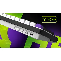 Клавіатура Hator Hellyberry HK60 Mechanical Linear RGB Wireless/Bluetooth/USB UA White/Violet (HK60_wireless) - мініатюра 8