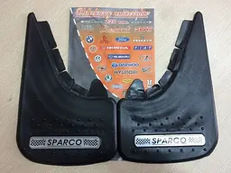 Бризковики малі чорні з написом Sparco 2 шт