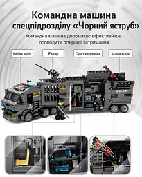 Конструктор SWAT бойовий спецпідрозділ "Чорний яструб" 67 в 1 бойовий вертоліт робот командна машина з міні-фігурками - мініатюра 6