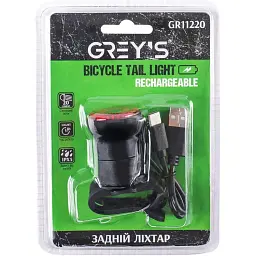 Ліхтарик на велосипед задній Grey's 20хLEDs 20lm 400mAh(GR11220) - мініатюра 2