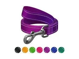 Повідець для собак WAUDOG Nylon Mono, світловідбивний M фіолетовий (52189)