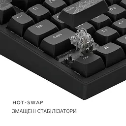 Клавіатура Dark Project ALU81 Terra Nostra ENG/UA (DPKB_NOSTRA_81_ANSI_BLACK_UA) Б/в - мініатюра 11