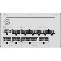 Блок живлення MSI MAG A1000GL 1000W PCIE5 White [176489] - мініатюра 4