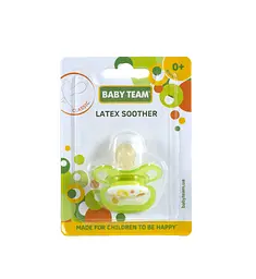 Пустушка латексна Baby Team, класична, 0+ міс., зелений (3220_зеленый) - мініатюра 5