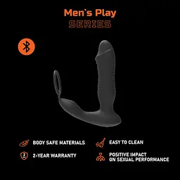 Стимулятор простати Erospace Men's Play B5, 17.3 см чорний - мініатюра 2