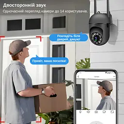 IP-камера поворотна XON SmartCam Wi-Fi 1080P (UCWEM21YW 3725) Чорна - мініатюра 4