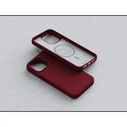 Чохол-накладка Njord Suede MagSafe Case Red для iPhone 15 Pro Max (NA54SU11) - мініатюра 6