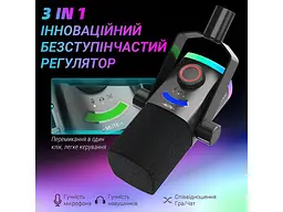Мікрофон студійний/ для стрімінгу, подкастів Fifine AM8Prot Black - мініатюра 5