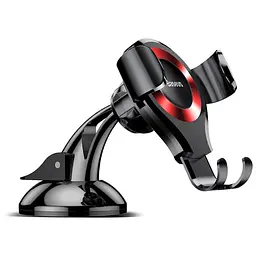 Тримач в машину Baseus Osculum Type Gravity Car Mount (black/red) (21743 black/red) - мініатюра 3