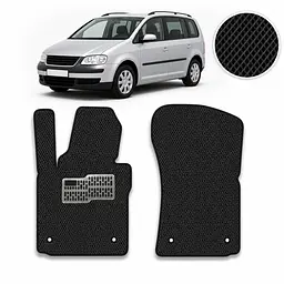 Килимки в салон передні EVA для Volkswagen Touran I / II 2003-2015 (Металевий підп'ятник) 2 шт
