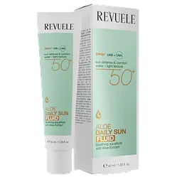 Флюїд для обличчя SPF50+ aloe daily sun Revuele 40 мл
