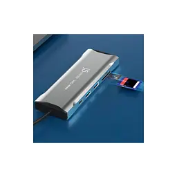Концентратор J5create USB-C 9-in-1 2xUSB 3.2 + 2xUSB-C PD + 2xHDMI 4K + DisplayPort + SD/TF + RJ45 1000Mbps gray (JCD397-N) - мініатюра 9