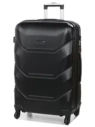 Валіза велика L Madisson Snowball 32303 пластикова 105л Чорний