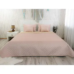 Покривало велюр Руно Apricot ромб 150 х 220 см (360.55 Apricot ромб) - мініатюра 2