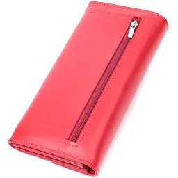 Жіночий гаманець з геометричним клапаном з натуральної шкіри ST Leather 22545 червоний - мініатюра 5