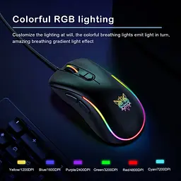 Миша ONIKUMA Gaming CW907 RGB підсвітка провідна чорна - мініатюра 5