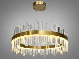 Підвісна LED-люстрацвіт латунь Diasha 836/600BR кришталева, 135 Вт, 58 см, 14-20m2 - мініатюра 5