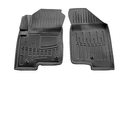 Передні 3D килимки для Jeep Patriot 2007-2016 дві кліпси на водійському