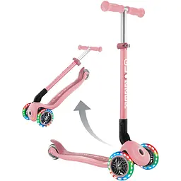 Самокат Globber Primo Foldable Lights пастельно-рожевий (432-211-3) - мініатюра 11