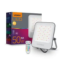LED прожектор Videx 50W RGB 220V (VL-F3-50-RGB) (27162-000)