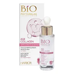 Сироватка-краплі Phytorelax Laboratories Bio Age Collagen Plumping Face Drops антивікова для обличчя 30 мл - мініатюра 2