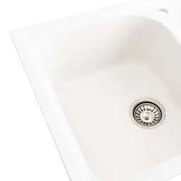 Кухонна мийка Platinum 7950 Equatoria гранітна глянцева з кріпленням 79x50 см білосніжна (000035783) - мініатюра 3