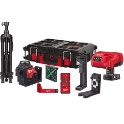 Нівелір лазерний 3D акумуляторний MILWAUKEE, M12 3PLKIT-401P (360 градусів, зелений промінь) (заміна на 4933499379)