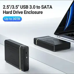 Корпус для жорсткого диска ACASIS EC-5351C USB 3.0 до 30 ТБ для SATA 2,5/3,5 дюйма (Чорний) - мініатюра 2