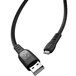 USB Cable Hoco S6 Sentinel MicroUSB Black 1m (with display) - мініатюра 4