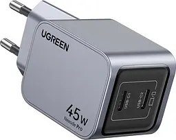 Зарядний пристрій Ugreen Wall Charger x707 2 виходи USB-C GaN 45 W (UGR-35008) - мініатюра 2