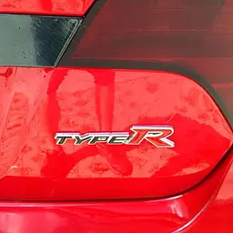 Емблема напис typeR для Honda Чорна+Червона 148х32мм метал (на скотчі) - мініатюра 2