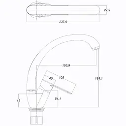 Змішувач для кухні Globus Lux Dolly GLD-0203S - мініатюра 6