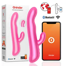Смарт вібратор-кролик з рухливою голівкою VIBRATION ROTATION, колір: рожевий Oninder (Іспанія) Oninder O937669 103052 - мініатюра 1