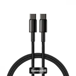 Кабель Baseus Tungsten Gold Fast Charging Type-C to Type-C 100W (1m) black (CATWJ-01)