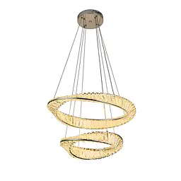 Люстра LED Levistella 799L8812 (600+400) CH, 84W, регульована температура світла, сучасний стиль для вітальні - мініатюра 2