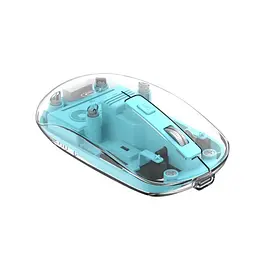 Комп'ютерний Мишка XO M12 bluetooth wireless transparent mouse Синя - мініатюра 3