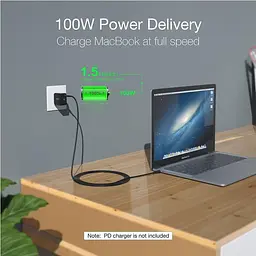 Кабель Choetech XCC-1007-V2-BK, преміум якість USB3.1 С-папа/C-папа,2 м. (XCC-1007-V2-BK) - мініатюра 4